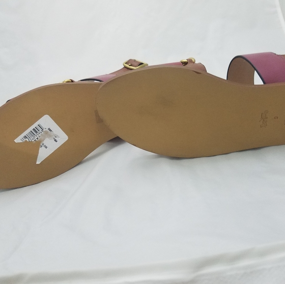 Coach NWOB logo chain sandals color block 9 39 - Picture 3 of 4